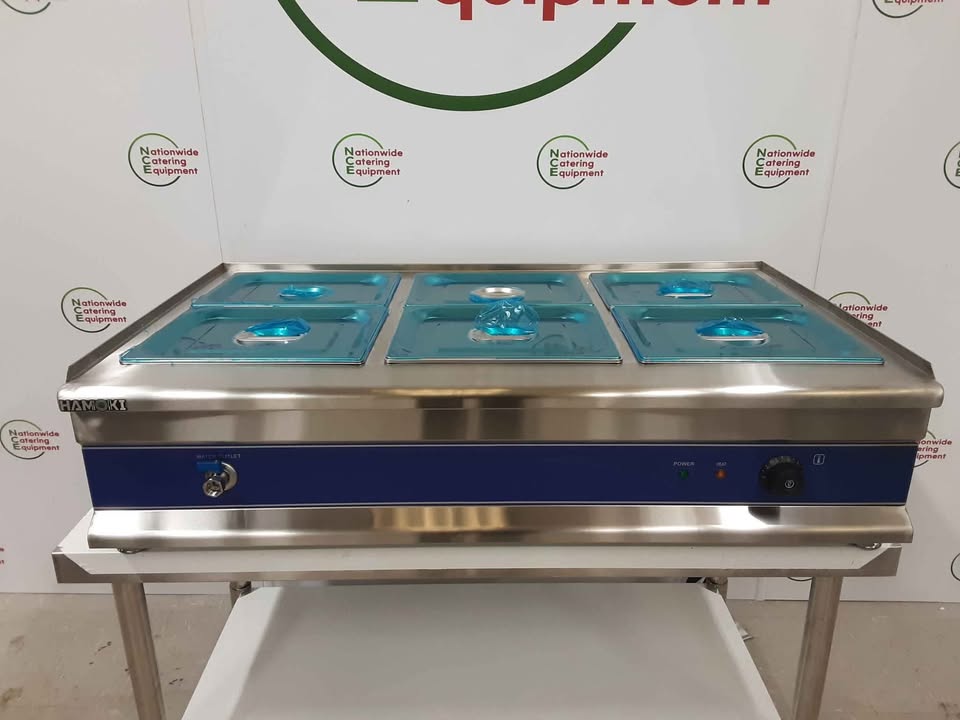 Hamoki 6 Pot Wet Bain Marie (6 x 1/3GN 100mm Depth) (NCE5086)