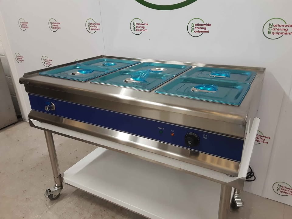 Hamoki 6 Pot Wet Bain Marie (6 x 1/3GN 100mm Depth) (NCE5086)