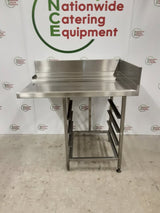 Stainless Steel Pass-Through Dishwasher Exit Table With Basket Racking (NCE5125)