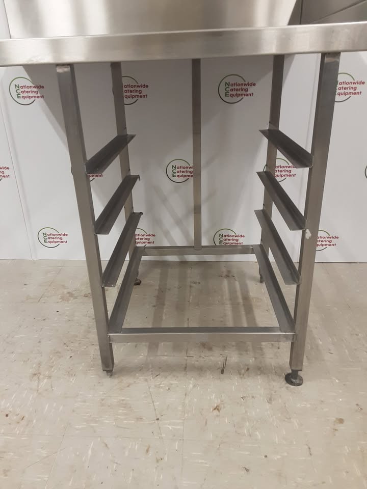 Stainless Steel Pass-Through Dishwasher Exit Table With Basket Racking (NCE5125)