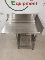 Stainless Steel Pass-Through Dishwasher Exit Table With Basket Racking (NCE5125)