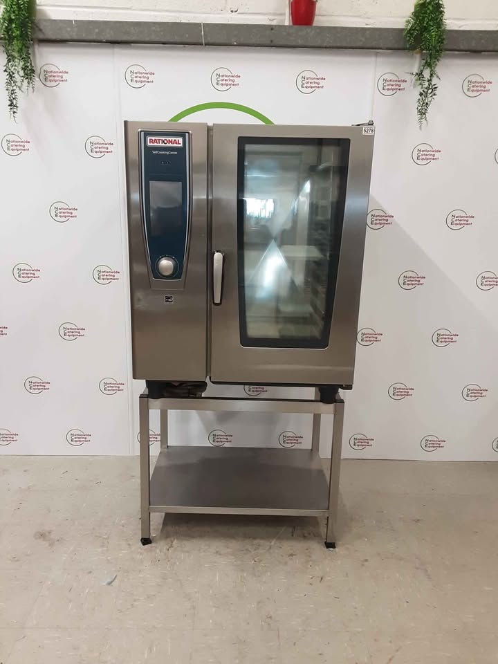 Rational 10 Grid Electric SCC White Efficiency Combi Oven On Stand (NCE5278)