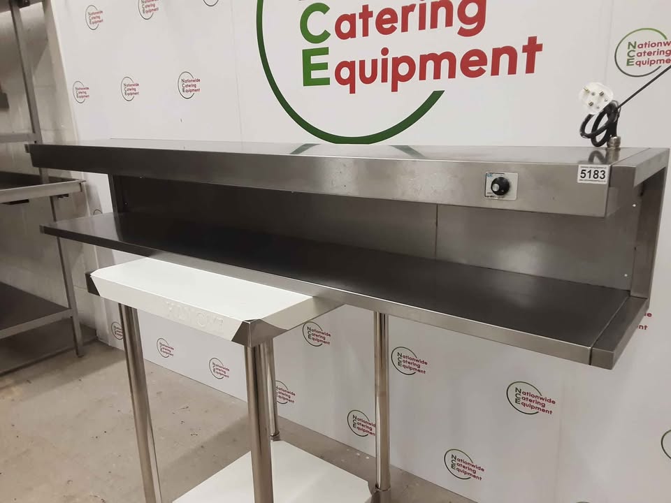 Stainless Steel Wall Hung Two Tier (One Heated) Gantry, 180cm (NCE5183)
