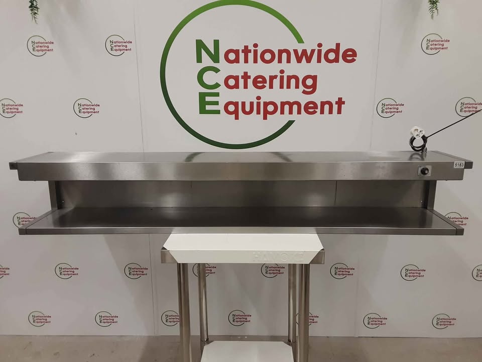 Stainless Steel Wall Hung Two Tier (One Heated) Gantry, 180cm (NCE5183)