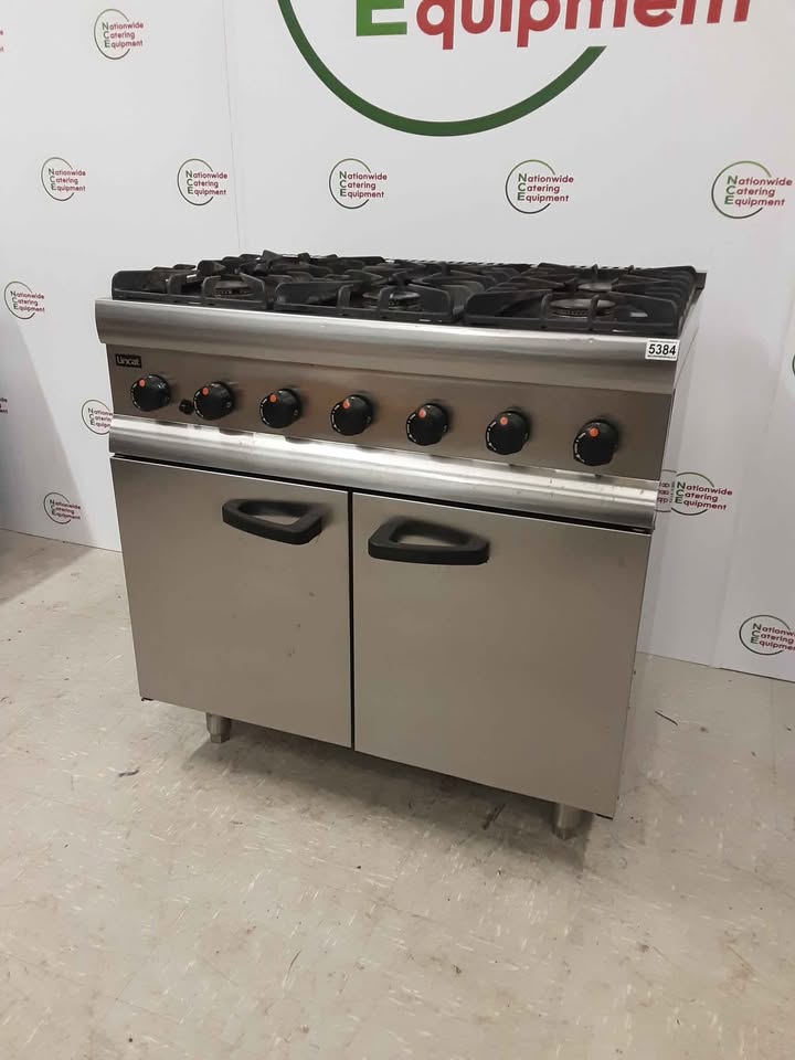 Lincat Silverlink Six Burner Stove & Oven, Natural Gas, Model- SLRC (NCE5384)