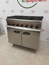 Lincat Silverlink Six Burner Stove & Oven, Natural Gas, Model- SLRC (NCE5384)