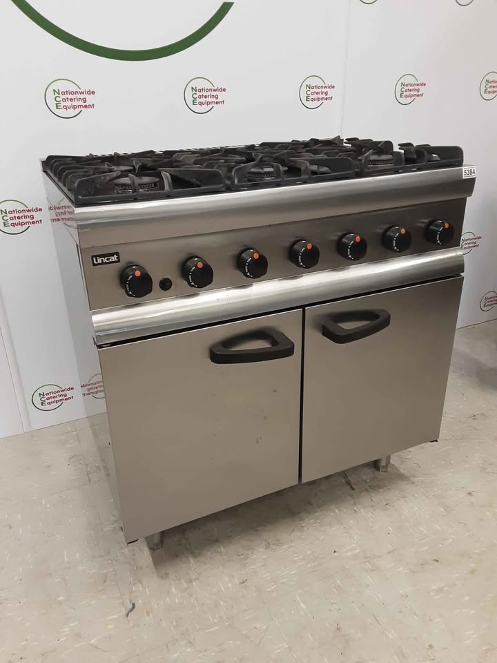 Lincat Silverlink Six Burner Stove & Oven, Natural Gas, Model- SLRC (NCE5384)
