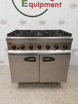 Lincat Silverlink Six Burner Stove & Oven, Natural Gas, Model- SLRC (NCE5384)