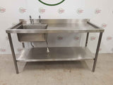 Stainless Steel Single Sink 150x65cm (NCE5622)
