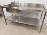 Stainless Steel Single Sink 150x65cm (NCE5622)