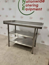 Stainless Steel Table With Two Lower Shelves, 124x60cm (NCE5766)