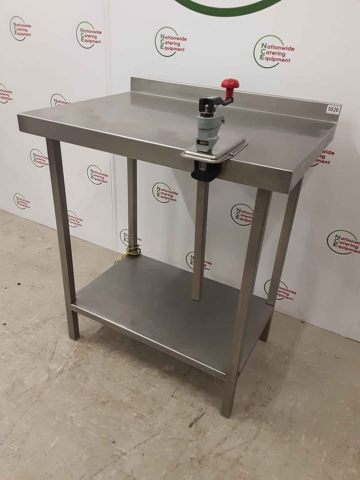 Stainless Steel Table With Bonzer Can Opener Attached 80x59cm (NCE5826)
