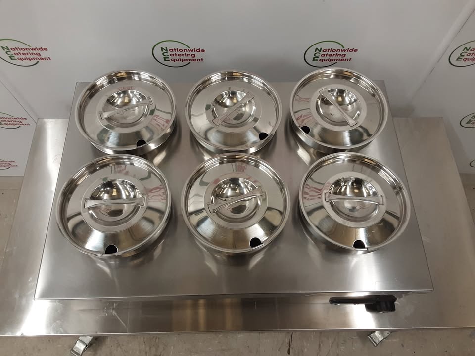 Parry Six Round Pot Tabletop Dry Bain Marie, Model-1945 (NCE5848)