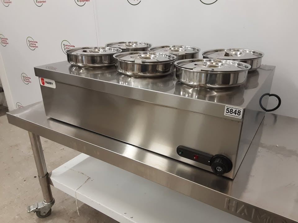 Parry Six Round Pot Tabletop Dry Bain Marie, Model-1945 (NCE5848)