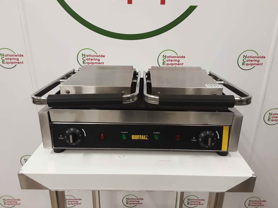 Buffalo Double Ribbed Panini/Contact Grill, Model- DM902-02 (NCE5849)
