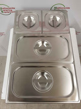 Buffalo Tabletop Wet Bain Marie, Four Pot, Model- S007-03 (NCE5249)