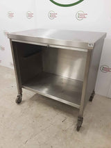 Stainless Steel Table/Stand On Wheels 90x60cm(NCE5875)