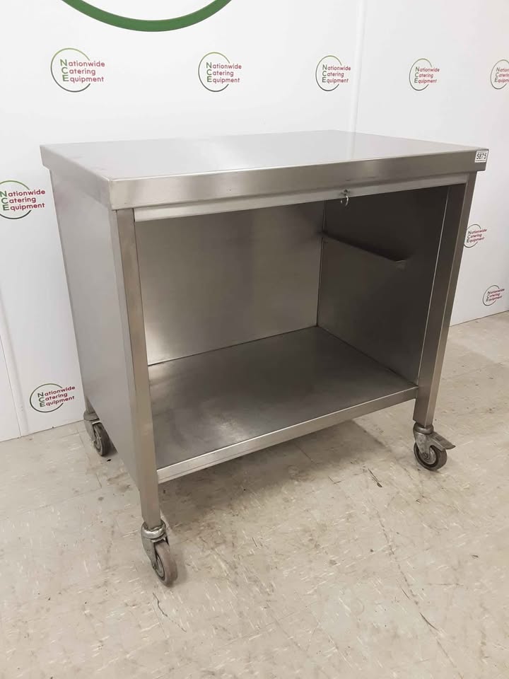 Stainless Steel Table/Stand On Wheels 90x60cm(NCE5875)