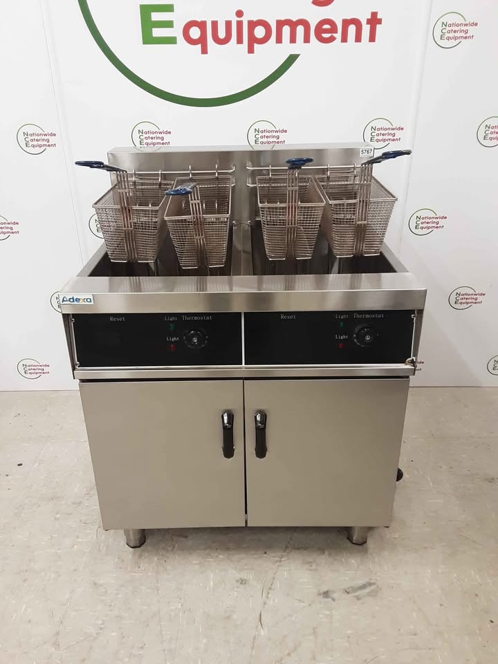 Adexa Electric 3 Phase Twin Tank/Four Basket Fryer, Model- EF18C2 (NCE5767)