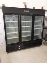 Interlevin Low Energy Three Door Upright Display Fridge (NCE5930)
