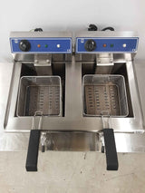 Hamoki Tabletop Twin Tank Electric (2x13amp) Fryer, Model- EF-132V (NCE5991)