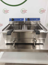 Hamoki Tabletop Twin Tank Electric (2x13amp) Fryer, Model- EF-132V (NCE5991)