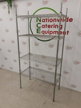 Vogue Wire Shelving Unit- Galvanised, Four Tier, 91x46cm (NCE6078)