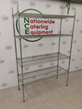 Vogue Wire Shelving Unit- Galvanised, Four Tier, 121x46cm (NCE6085)
