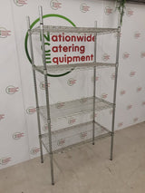 Vogue Wire Shelving Unit- Galvanised, Four Tier, 91x46cm (NCE6078)