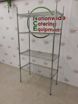 Vogue Wire Shelving Unit- Galvanised, Four Tier, 91x46cm (NCE6079)