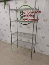 Vogue Wire Shelving Unit- Galvanised, Four Tier, 91x46cm (NCE6077)
