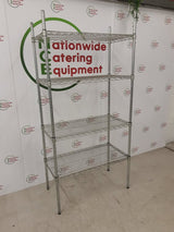 Vogue Wire Shelving Unit- Galvanised, Four Tier, 91x46cm (NCE6079)