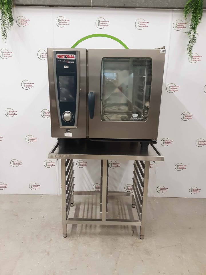 Rational SCC, 5 Senses, White Efficiency, Six Grid Electric Combi Oven On New Stand (NCE5980)