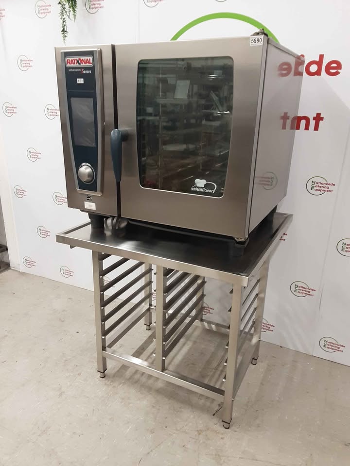 Rational SCC, 5 Senses, White Efficiency, Six Grid Electric Combi Oven On New Stand (NCE5980)