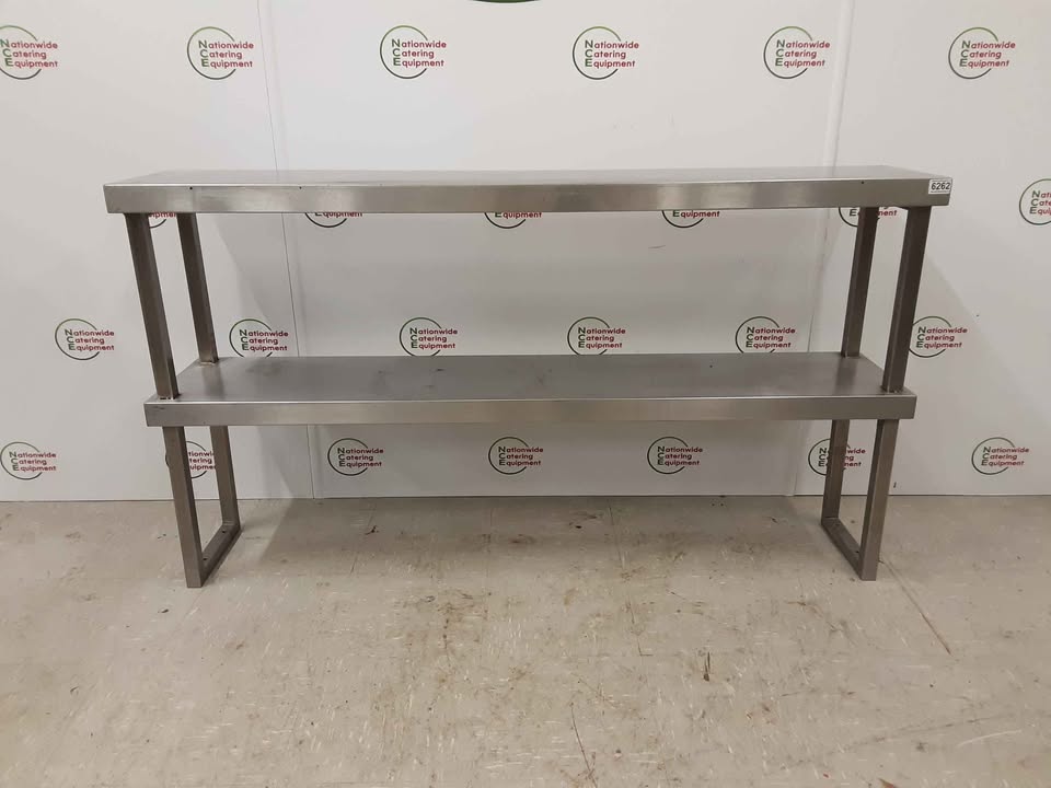 Stainless Steel Heavy Duty Over Table Two Tier Shelving Unit 150x30cm (NCE6262)