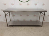 Folding/Collapsible Stainless Steel Table 180x55cm (NCE6264)