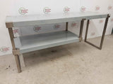 Un-Used/New Stainless Steel Two Tier Over Table Shelving Unit 150x50cm (NCE6277)