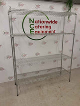 Galvanised Vogue Four Tier Wire Shelving Unit 152x46 (NCE6299)