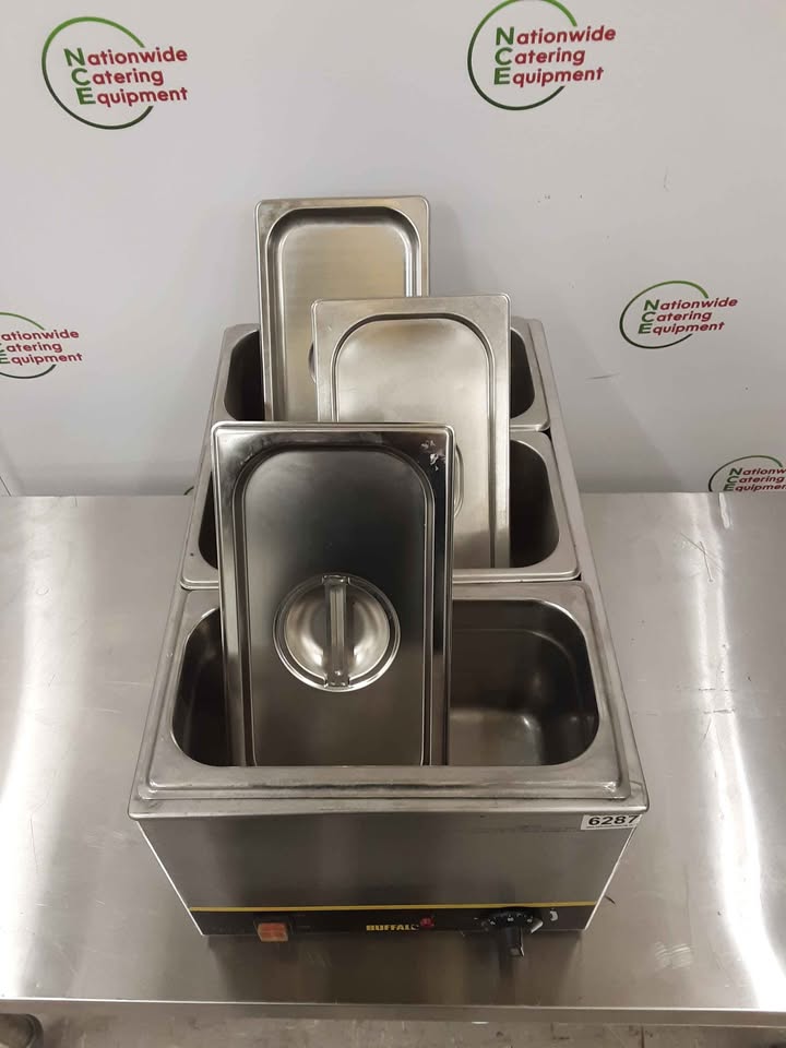 Buffalo Tabletop Three Pot Wet Bain Marie, Model- S007 (NCE6287)