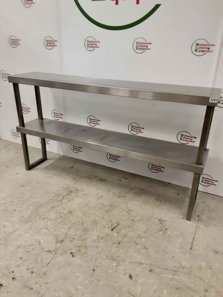 Stainless Steel Heavy Duty Over Table Two Tier Shelving Unit 150x30cm (NCE6262)