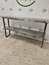 Stainless Steel Heavy Duty Over Table Two Tier Shelving Unit 150x30cm (NCE6262)