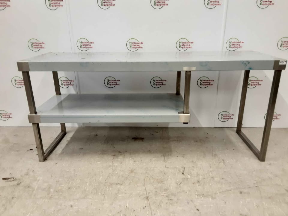 Un-Used/New Stainless Steel Two Tier Over Table Shelving Unit 150x50cm (NCE6277)