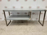 Un-Used/New Stainless Steel Two Tier Over Table Shelving Unit 150x50cm (NCE6277)