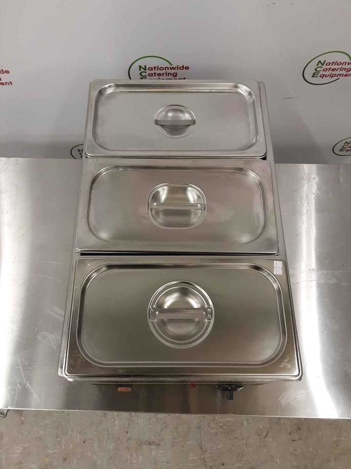 Buffalo Tabletop Three Pot Wet Bain Marie, Model- S007 (NCE6287)
