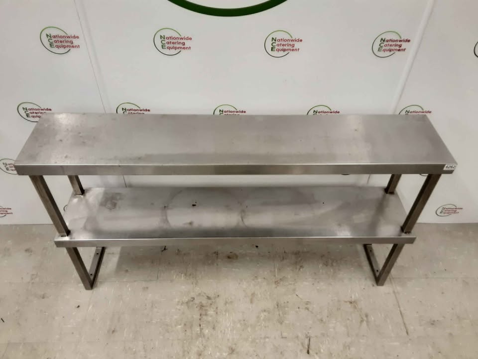 Stainless Steel Heavy Duty Over Table Two Tier Shelving Unit 150x30cm (NCE6262)
