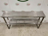 Stainless Steel Heavy Duty Over Table Two Tier Shelving Unit 150x30cm (NCE6262)