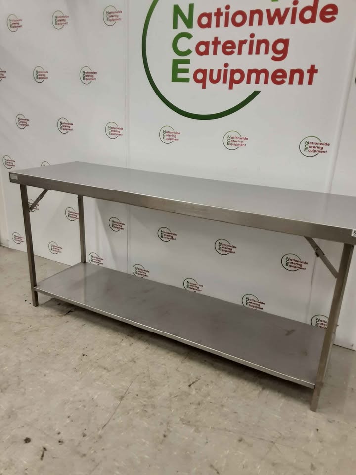 Folding/Collapsible Stainless Steel Table 180x55cm (NCE6264)