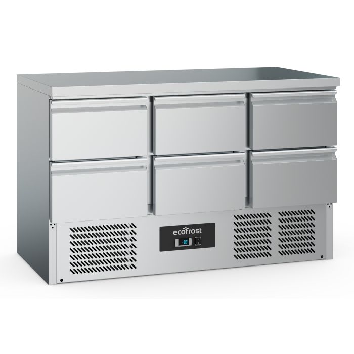 Ecofrost Six Drawer Counter Fridge 137cm. Model- 7950.5085. Delivery Included