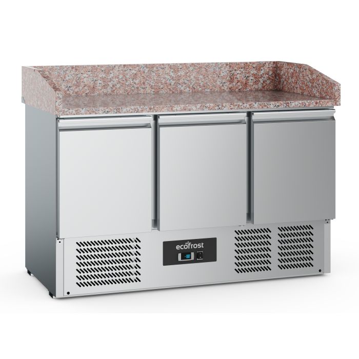 Ecofrost Three Door Counter Fridge With Granite Worktop 140cm. Model- 7950.5100. Delivery Included