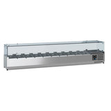 Ecofrost Tabletop Toppings Fridge With Glass Surround. 10x1/4GN / 200cm. Model- 7950.5123 .Delivery Included